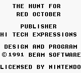 Hunt for Red October screenshot 2 for GameBoy
